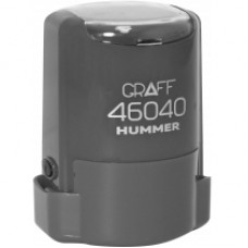 Оснастка автоматическая GRAFF 46040 HUMMER "GLOSSY", для печати d 40 мм, серая с футляром