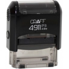 Оснастка автоматическая GRAFF 4911 P3 "GLOSSY", для штампа 38х14мм, черная