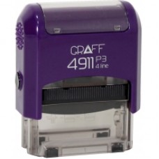 Оснастка автоматическая GRAFF 4911 P3 "GLOSSY", для штампа 38х14 мм, фиолетовая