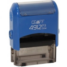 Оснастка автоматическая GRAFF 4912 P3 "GLOSSY", для штампа 47х18 мм, синяя