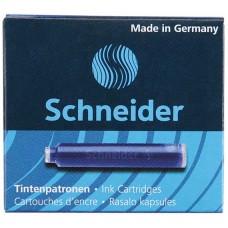 Патроны чернильные к перьевой ручки Schneider, 6 шт., синие