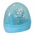 Точилка пластиковая с контейнером Cool for school Kitten, 2 лезвия для карандашей обычных и Jumbo