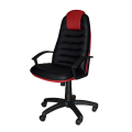 Кресло Примтекс Плюс Tunis P combi D-5/S-3120 (Tunis P combi D-5/H-2210), черный с красным