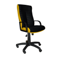 Кресло Примтекс Плюс Orbita Lux combi D-5/H-2210, черный с желтым