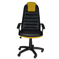 Кресло Примтекс Плюс Tunis P combi D-5/S-98 (Tunis P combi D-5/H-2240), черный с желтым