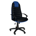 Кресло Примтекс Плюс Tunis P combi D-5/S-5132 (Tunis P combi D-5/H-22), черный с синим