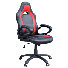 Кресло Примтекс Плюс Racer B-6, черный с красным