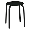 Табурет Примтекс Плюс Zeppo Black CZ-3, черный