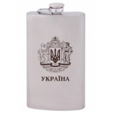 Фляга из нержавеющей стали Cabinet, 240 мл, Герб