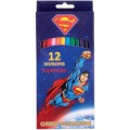 Карандаши цветные Cool for school "Superman", 12 цветов