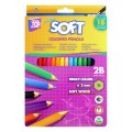 Карандаши цветные Cool for school "Softy", 18 цветов