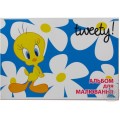 Альбом для рисования на скобе Cool for school "Tweety", 20 листов
