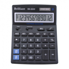 Калькулятор настольный Brilliant BS-0222, 12 разрядов, размер 140х176х45мм