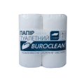 Бумага туалетная целлюлозная Buroclean 4 рулона, на гильзе, белая