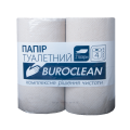 Бумага туалетная макулатурная Buroclean 4 рулона, на гильзе, серая