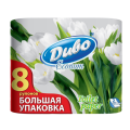 Бумага туалетная целлюлозная Диво эконом 8 рулонов, на гильзе, белая