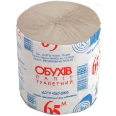 Бумага туалетная макулатурная Обухов, без гильзы, серая