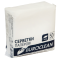 Салфетки бумажные Buroclean, 240х240 мм, 50шт, белые