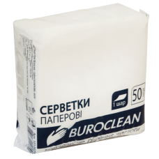 Салфетки бумажные Buroclean, 240х240 мм, 50шт, белые