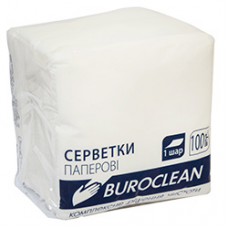 Салфетки бумажные Buroclean, 240х240 мм, 400шт, белые