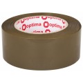 Лента клейкая упаковочная 48 мм х 160 м х 40 мкм Optima, коричневая