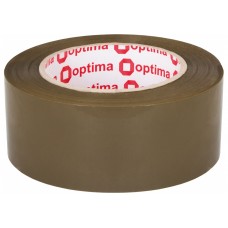 Лента клейкая упаковочная 48 мм х 160 м х 40 мкм Optima, коричневая