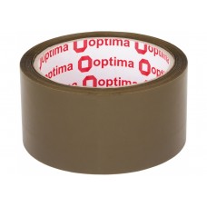 Лента клейкая упаковочная 48 мм х 50 м х 43 мкм Optima Extra, коричневая