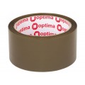 Лента клейкая упаковочная 48 мм х 70 м х 43 мкм Optima Extra, коричневая