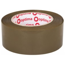 Лента клейкая упаковочная 48 мм х 140 м х 43 мкм Optima Extra, коричневая